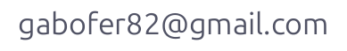 Email de contacto gabofer82@gmail.com